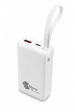 A white Mars Elite Series portable power bank with a carrying loop, featuring a USB-C port, a red USB-A port