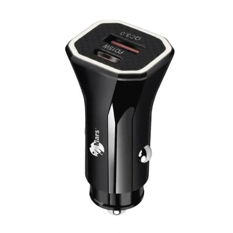 Mars Car Charger 15W With PD + USB Cable M-86
