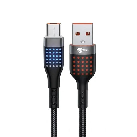 Mars Fast Charging 1M Data Cable With LED Light MC-10