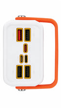 The upper side of the power bank