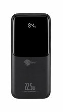 A black Mars 22.5W portable power bank with a glossy black front display