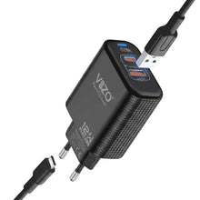 PLUG PRO VPC 12 Type-C Fast Charging Cable – 12W Dual Output USB + PD Charger for All Devices – Best Multi-Port Charger in Pakistan