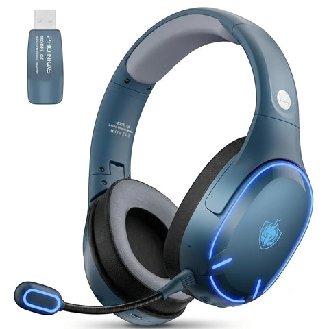 Phonikas | Gaming Headphones Q6 With Mics - Blue