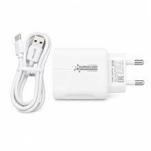White Superlink 20W USB-C wall charger adapter with a coiled USB-C cable